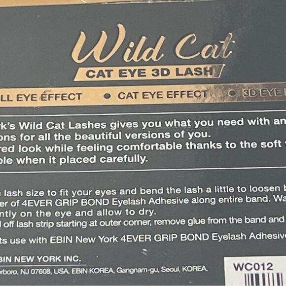 EBIN NEW YORK  Wild Cat Strip Cat Eye  3D Makeup Beauty  Lash Extension SASSY - Picture 5 of 8